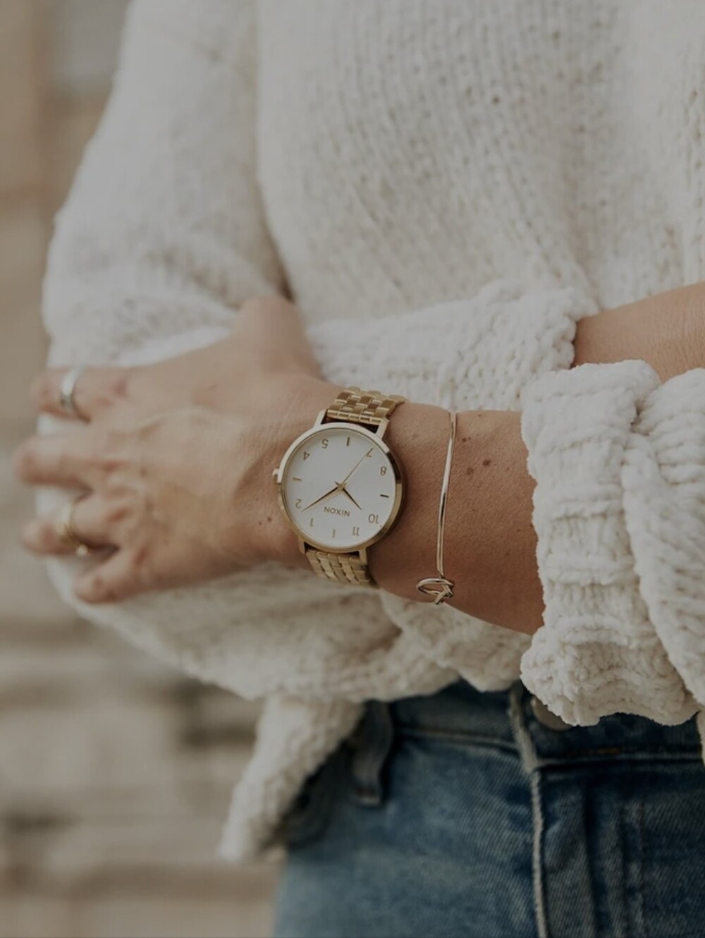Women's Nixon Gold Watch The Arrow